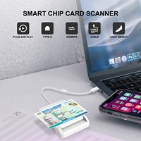 ZOWEETEK OTG móvil USB C/tipo C 2 en 1 lector de tarjetas con Chip inteligente escritor sin contacto e interfaz de contacto lector de pago de crédito