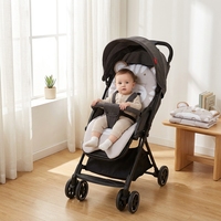Coussin de poussette pour bébé en forme de lapin multicolore, confortable et respirant, pour poussette pliable de 0 à 3 ans