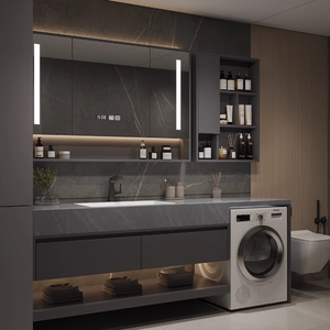 <span class=keywords><strong>Lavabo</strong></span> de viento <span class=keywords><strong>para</strong></span> Hotel, <span class=keywords><strong>lavadora</strong></span>, armario de baño, combinación de placa de roca, armario de <span class=keywords><strong>lavabo</strong></span> frontal de cerámica sin costuras - Product Image 3