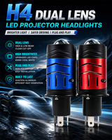 Lentille de phare de moto universelle H4 P43T HS1, faisceau haut et bas, 6500K, lentille de projecteur de phare automatique, ampoule de phare automatique 45W, DC 12V