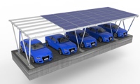 Système de support de panneaux solaires en alliage d'aluminium industriel AL6005-T5, structures de montage pour carport 50 kW, surface anodisée, durée de vie de 25 ans