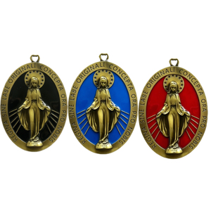 Pendentif funéraire en alliage de zinc, style européen antique, médaille miraculeuse de la Vierge Marie, fournitures de décoration de cercueil, vente en gros - Product Image 4