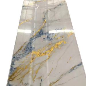 Pietra di carbonio pellicola Pet di lusso in fibra di bambù di legno composito di plastica copertura di parete pannello Pvc foglio di marmo per la decorazione della parete - Product Image 1