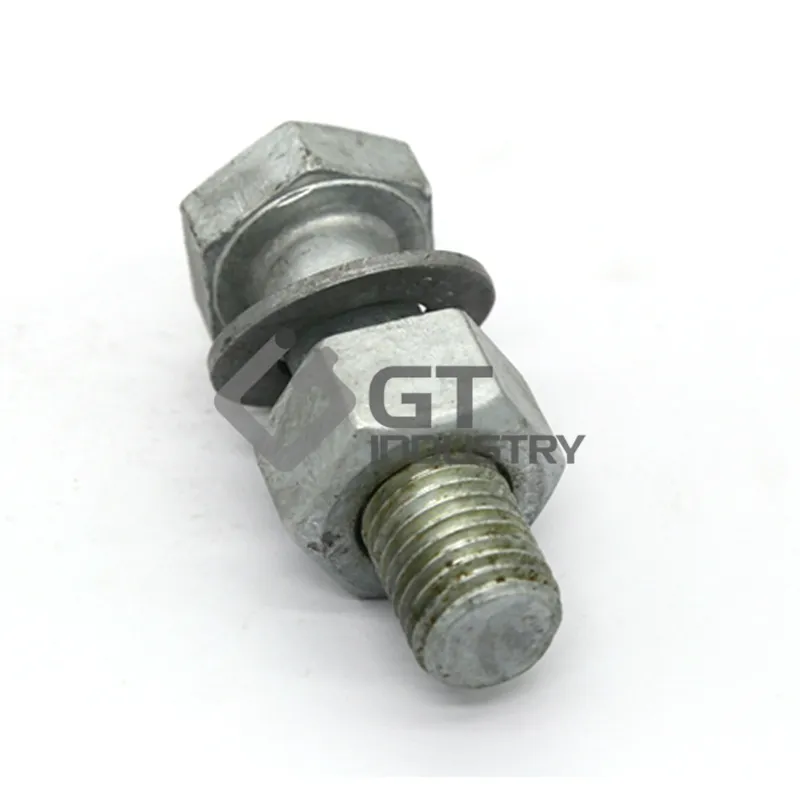 ASTM A394 Carbon Steel Hot DIP Galvanized HDG Transmission Hexagon Electric Tower Bolt