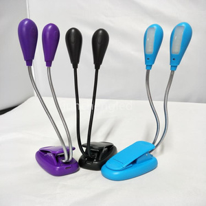 Dual LED Book Light Flexible Clip-on <strong>Reading</strong> <strong>Lamp</strong> with 2 LEDs for <strong>E-Readers</strong> for Bedroom Use - Product Image 2