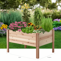 Boîte à fleurs extérieure en bois pour lit de jardin avec finition de peinture pour la plantation en pot Jardinière en bois pour le jardinage