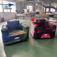 Chaise gonflable portable pour location de fête, série de tentes scellées à l'air en TPU, canapé publicitaire personnalisé pour la décoration d'événements