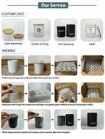Stoples Lilin Kaca Berkualitas Tinggi yang Dapat Disesuaikan 200ml dengan Pola Mutiara, Tutup Logam/Bambu/Kayu Mewah, Kosong untuk Dekorasi