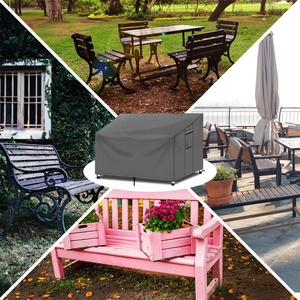 Heavy-duty 600D Oxford Fabric PVC Lining <strong>Grey</strong> Patio <strong>Sofa</strong> <strong>Cover</strong> Anti-UV 2 Seater Outdoor Bench <strong>Cover</strong> Waterproof - Product Image 6