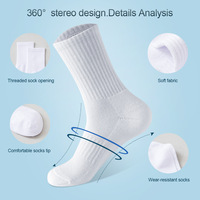 Chaussettes de sport de haute qualité en gros, logo personnalisé, chaussettes athlétiques en coton jacquard