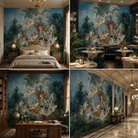 Peinture murale 3D personnalisée de chérubin ange, art classique vintage, toile huilée, papier peint pour la décoration de salon et de chambre de luxe
