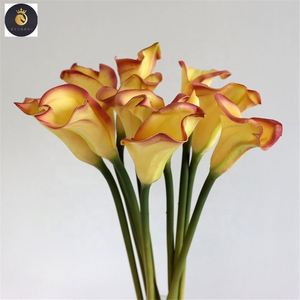 M271 boda decoración del hogar azul marino Calla lirios PU flores Real Touch seda Artificial Calla Lily flor suministros para floristería - Product Image 6