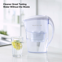 Carafe filtrante à eau par osmose inverse multi-étapes, purificateur manuel portable pour voiture et extérieur, sans BPA, en plastique