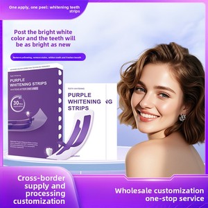 Bandes dentaires adhésives violettes pour usage transfrontalier – Patchs apaisants pour le <span class=keywords><strong>blanchiment</strong></span> des dents, protection buccale, élimination des taches, usage domestique, menthe - Product Image 5