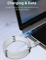 2020 nouveau Super Calla corde magique à remontage automatique charge rapide magnétique USB 3.1 Type C câble chargeur