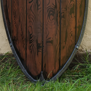 Bouclier en bois médiéval Crusader Shield Arm Brown Templar Shield. par Calvin artisanat - Product Image 1