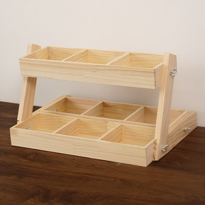 Étagère de rangement en bois à plusieurs niveaux, 5 couches, angle réglable, pour organiser les jouets, type rectangulaire, sur pied - Product Image 5