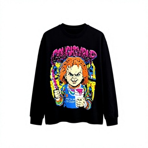 Custom Logo Wholesale Thick Bamboo Fiber Double-Layer Print <b>Jumper</b> Unisex Pull Over Half Zipper Sweatshirts Crop Top - Product Image 3