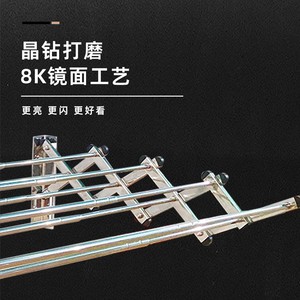 Telescopic Aluminum Alloy Stainless Steel Clothes <b>Drying</b> <b>Rack</b> Wall Mounted X Shape Balcony Indoor Use - Product Image 1