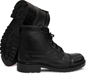 Botas modernas de cuero genuino negro para hombre, duraderas, cómodas, de diseño elegante, con suela antideslizante, para uso informal. - Product Image 4