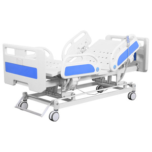 Lit d'hôpital multifonctionnel avec réglage du dossier de 0 à 75 degrés, lit médical pour soins infirmiers avec télécommande - Product Image 3