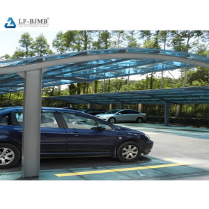 LF Structure en acier léger Abri de voiture à toit arqué étanche pour l'extérieur Garages au design moderne - Product Image 3