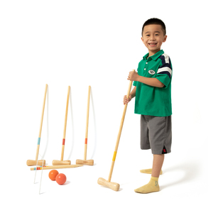 Olorful-Juego de patadas de jardín para niños, juego de croqué con bolas de madera para 4 jugadores - Product Image 5