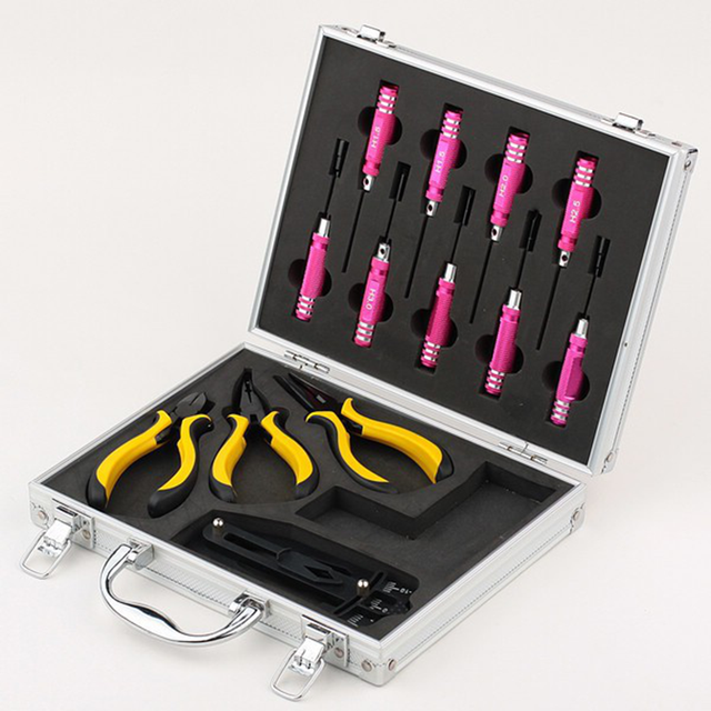 Hot Sale 14 in 1 Purple Handle RC Screwdriver Tool Kit RC Helicopter Drone Aircraft Model Repair High Quality Screwdriver Tools