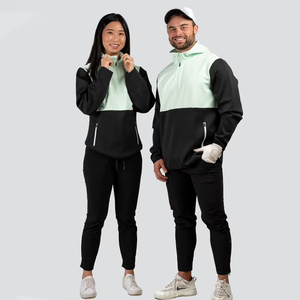 Sweat à capuche personnalisé de luxe Dry Fit pour hommes Performance Active Sweat-shirt coréen doux à fermeture éclair avec motif solide Pull de golf - Product Image 1