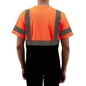 Fluorescent Yellow High Visibility Safety Shirt Short Sleeve Construction Wear - Product Image 5
