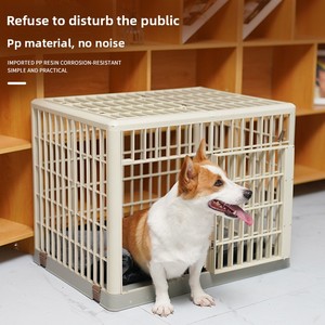 Gabbia per Cani in Resina Solida con Toilette e Ruote Girevoli, Imballaggio Resistente per Cani di Piccola/Media Taglia, Recinto per Barboncini - Product Image 3