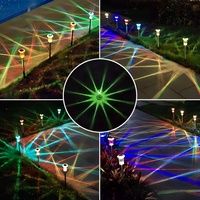Lumières solaires de voie extérieures IP44 étanches LED lumières de piquet de jardin avec tête en acrylique pour cour pelouse allée allée