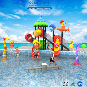 Équipement de jeux aquatiques extérieur avec toboggans en FRP pour parcs à thème et aires de jeux publiques - Product Image 1