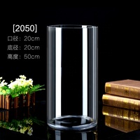Vase en verre transparent, design minimaliste, décoration d'intérieur, bougie pilier, plante hydroponique, haute qualité, fait main, cylindre haut et fin
