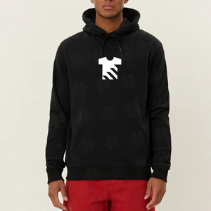 Sweat à capuche classique en molleton de luxe pour homme, coupe régulière, 100 % coton, avec ourlet côtelé épais, personnalisable, vente chaude - Product Image 4