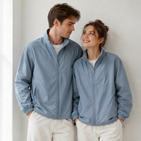 Blouson décontracté grande taille à col montant, léger, écologique, coupe-vent, hydrofuge, respirant, pour le bureau, les trajets quotidiens et les activités de plein air