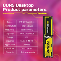 PUSKILL DDR5 Memory 16GB 24GB 32GB 48GB RAM 4800/5200/5600/6000/6400MHZ DDR5 Computer Gaming Memoria RAM