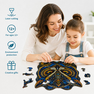 Kakray Nuovo <span class=keywords><strong>Puzzle</strong></span> in Legno a Forma di Gufo, Gioco Educativo 101~500 Pezzi, <span class=keywords><strong>Puzzle</strong></span> con Forme Irregolari, Regalo Antistress Divertente per Età 14+ - Product Image 5