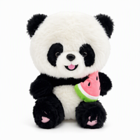 Peluche Panda Douce 25cm Remplie de Coton PP, Cadeau d'Anniversaire Mignon pour Filles