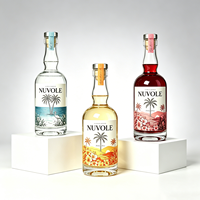 Bouteilles de vin vides transparentes avec logo personnalisé, 750 ml, bouteilles en verre rondes, 500 ml, bouteille de liqueur en verre, bouteille de whisky de haute qualité, luxe avec couvercle