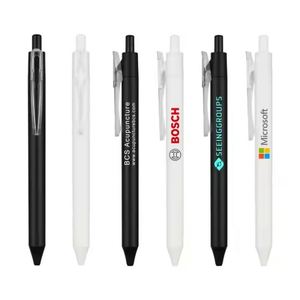 Promotional Custom Logo Printed Rubber Sprayed Hotel Use Gift Multi-color Black Ink 0.5mm Tip Plastic Gel <b>Pen</b> - Product Image 5
