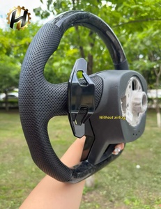 Volant <span class=keywords><strong>sport</strong></span> en cuir et fibre de carbone en forme de D pour <span class=keywords><strong>Audi</strong></span> <span class=keywords><strong>RS6</strong></span> RS7 C8, avec palettes de changement de vitesse personnalisées - Product Image 5