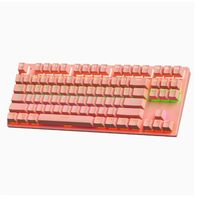 Clavier mécanique K300, 87 touches, interrupteurs bleus remplaçables à chaud, comprend un extracteur d'interrupteurs et des interrupteurs. (Jeu, eSport, Bureau)