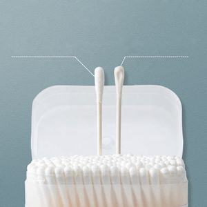 Hisopos de Algodón Desechables de Doble Punta V-COOOL para Limpieza de Oídos de Bebés, con Eje de Papel, en Caja de 200 Unidades, Diseño de Gota de Agua, Hecho en Shanghái - Product Image 2