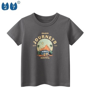 Ropa de Verano para Niños, Camiseta Infantil 100% Algodón Peinado, Ropa Infantil Estampada para Niñ<span class=keywords><strong>o</strong></span> - Product Image 3