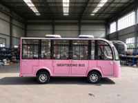 Bus Wisata Listrik dengan Pintu, 11 Kursi untuk Safari Lodge Game Reserve Shuttle, Motor AC 72V, Jarak Bebas dari Tanah 400mm