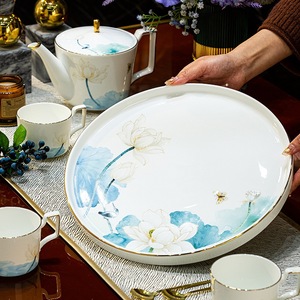 Light Luxury Ceramic <b>Tea</b> <b>Set</b> Home Jingdezhen New Chinese Bone China High-end Kettle Cup <b>Tea</b> <b>Set</b> - Product Image 3