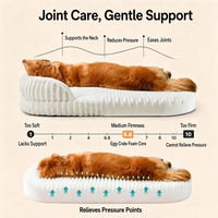 Coussin de lit pour chien et chat en mousse à mémoire de forme, grand format, chaud pour l'hiver, matelas doux et confortable, utilisation en intérieur, amovible et lavable, accessoires pour animaux de compagnie