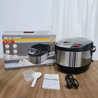 Olla Arrocera Inteligente de Alta Calidad de 6L, Olla Arrocera Eléctrica Multifunción de Gran Capacidad con Recipiente Interior Antiadherente y Temporizador Preestablecido