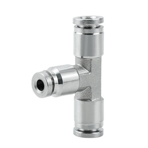 PEG 304 Stainless Steel Trachea <b>Quick</b> <b>Connector</b> <b>Quick</b> Plug Fittings Pneumatics Tee Variable Diameter Joint Butt Joint Component - Product Image 6